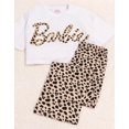 thumbnail image 3 of Pyjama Logo Imprimé Animal pour Femmes - T-Shirt Court Blanc & Bas, 3 of 4