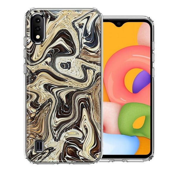 MUNDAZE For Samsung A01 Snake Abstract Design Double Layer Phone Case Cover