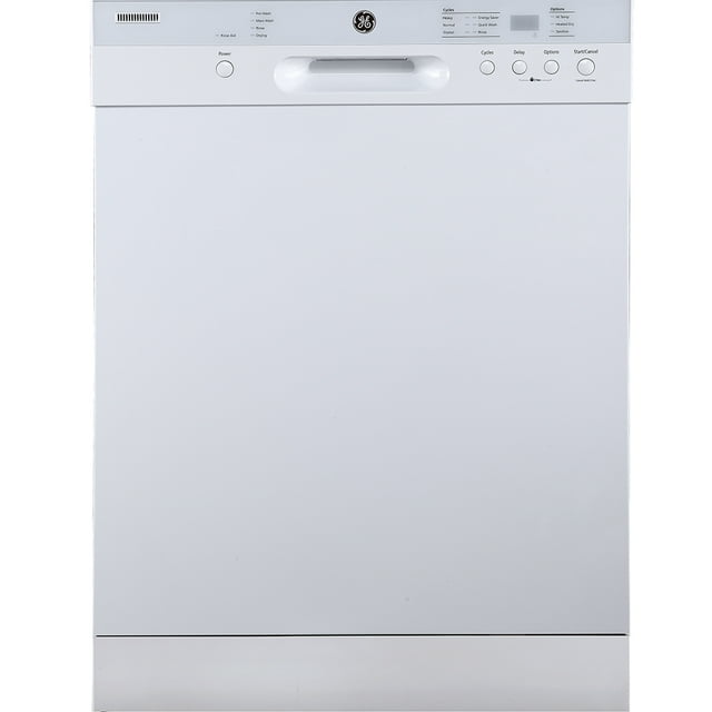 Lave-Vaisselle à Commande Frontale Intégrée 24 Pouces avec Bac Haut en Acier Inoxydable Blanc - GBF532SGPWW