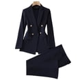 thumbnail image 4 of Chaqueta de traje pequeña para mujer, traje de estilo diosa de temperamento de moda de primavera y otoño, pantalones acampanados, traje profesional, 4 of 5