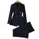 thumbnail image 4 of Chaqueta de traje pequeña para mujer, traje de estilo diosa de temperamento de moda de primavera y otoño, pantalones acampanados, traje profesional, 4 of 5