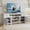 White, variant on Dextrus Country-style Media Console, TV Cabinet with Built-in Power Socket for Screens up to 80'', Television Stand with Adjustable Divider & Drawer Storage, Black