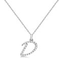 thumbnail image 2 of Personalized Diamond Script Letter Initial Necklace in 14k White Gold, 2 of 2