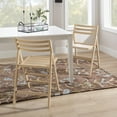 thumbnail image 2 of Linon Shane Folding Wood Dining or Side Chair, Set of 2, Natural, 2 of 16