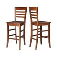 thumbnail image 3 of Roma Bar Height Wood Stool - 30" Seat Height in Espresso, 3 of 3