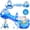 Blue, variant on PigPigPen Spaceship Ball Pit Tent with Play Tunnel for Toddlers, Polyester, 3-Piece Indoor Outdoor Playhouse