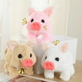 thumbnail image 2 of Electric Pig Plush Realistic Toy, Animated Walking Piggy with Twitching Nose & Wagging Tail, Interactive Stuffed Animal Toy, 2 of 7