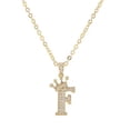 thumbnail image 4 of Jumpingount Women Letter Necklace Neck Decoration Dressing Birthday Jewelry Pendants Ladies Pendant Alphabet Ornament Hanging Decor Gift F 10Conjunto, 4 of 6