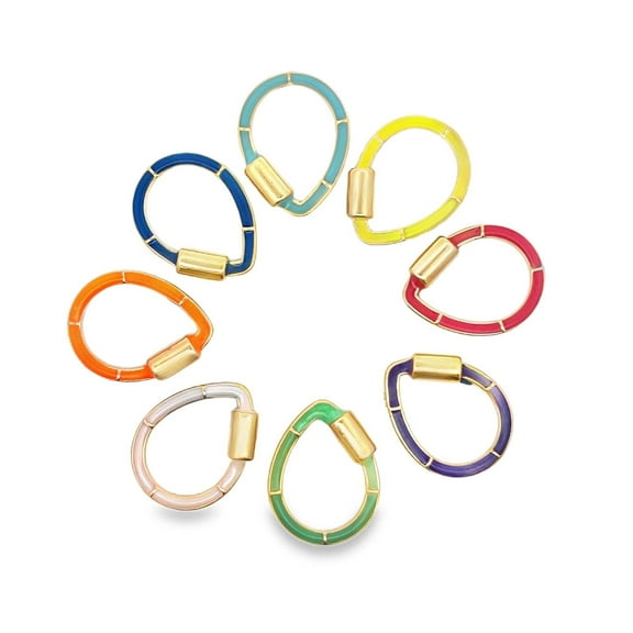 Multicolor Enamel Spherical Carabiner Pendant (A25)