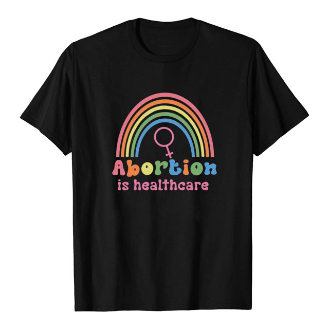 Chemises "Abortion is Healthcare" pour Femmes Été Col Rond Imprimé Lettre Blouse Basique Décontractée Manches Courtes Tunique Tops