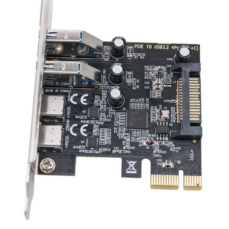 PCIE 1X to USB 3.2 Gen1 Type C USB3.0 Expansion Card for PC Computer