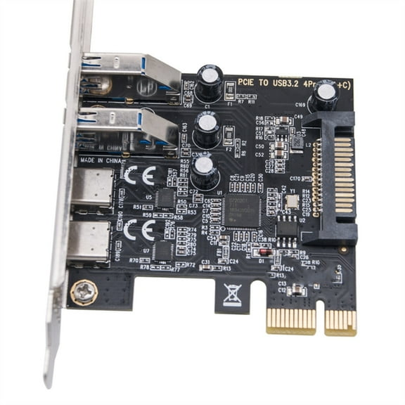 PCIE 1X to USB 3.2 Gen1 Type C USB3.0 Expansion Card for PC Computer