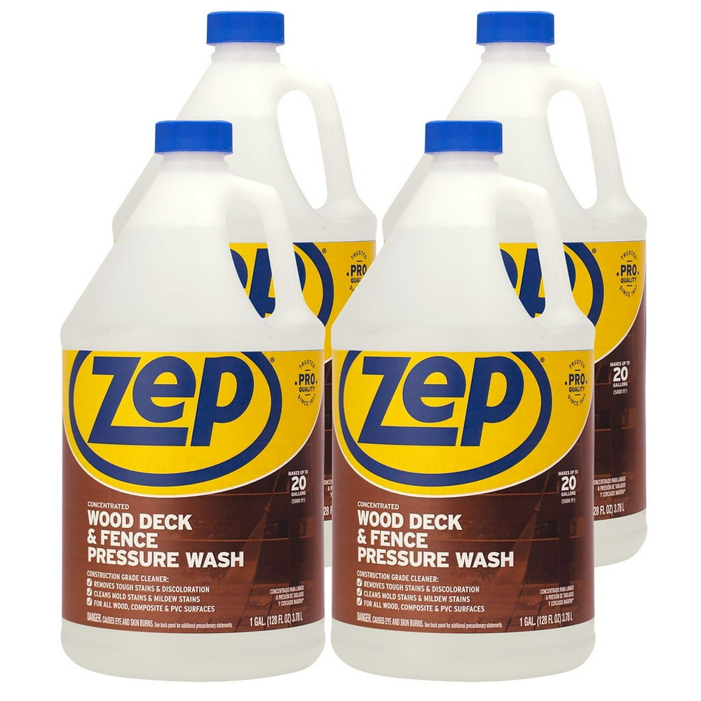Zep Wood Deck and Fence Pressure Wash Cleaner Concentrate 128 Ounce