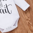 thumbnail image 5 of Qiylii Baby Boy 3PCS Outfit Set Long Sleeve Letter Romper Long Pants Beanie Hat, 5 of 7