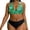 Green, variant on Women's Plus Size Swimwear Vintage Tie Back Halter Swimsuits with Bottom Tummy Control 2 Piece Bathing Suit