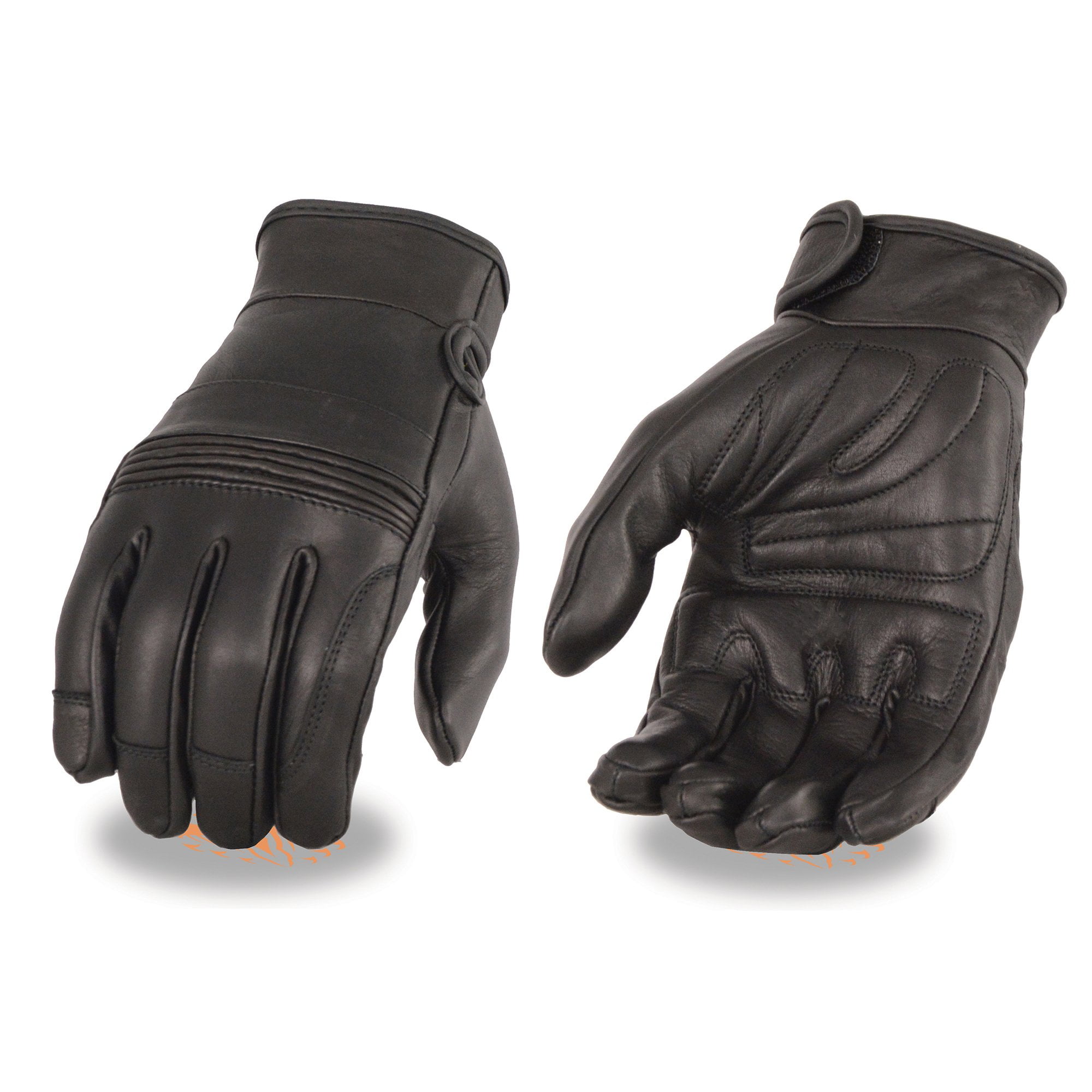 Men's Protective Hard Knuckle Motorcycle Gloves Premium Leather Cruiser Street Biker Gel Padded Palm Gloves XL