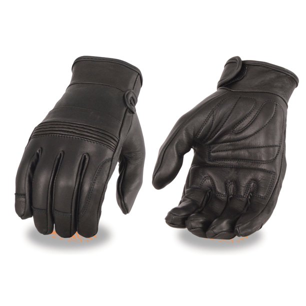 Milwaukee Leather Men’s Premium Leather Riding Glove w/ Gel Pam & Flex
