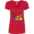 thumbnail image 3 of Inktastic Thanksgiving Cornucopia Word Art Women's V-Neck T-Shirt, 3 of 5