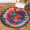 Multicolour 3, variant on CURLYOOT Round Rug 3ft Sugar Flower Skull Area Rug, Washable Circle Mat Non Slip Floor Carpet Mat, Floral Gothic Soft Indoor Rugs for Entryway Living Room Dining Room Bedroom