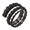 Black, variant on BQH Octopus Tentacle Ring for Men, Gothic Wrap Statement Ring