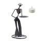 thumbnail image 2 of Candelabro de pilar Macarena figura de mujer en jeans negro, 2 of 8