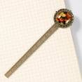 thumbnail image 4 of Thanksgiving pumpkins leaves Lace Bookmark in Antique Bronze: a Must-Have for Book Mark Lovers and Readers, 4 of 5
