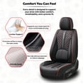 thumbnail image 5 of 2002 for Toyota Camry Car Seat Protectors PU Leather Interior Protection Custom Fit Driving Comfort Full Seat Access, 5 of 10
