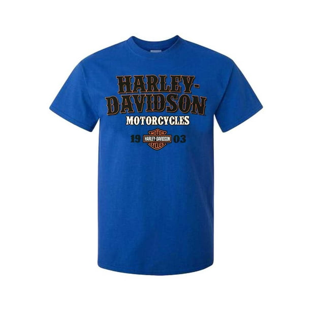 Harley-Davidson - Harley-Davidson Men's I.D. H-D Script Short Sleeve Crew T-Shirt, Royal Blue
