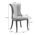 thumbnail image 7 of Linon Anthem Flared Back Dining Chairs, Set of 2, Dark Natural Brown Finish with Charcoal Fabric, 7 of 7