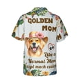 thumbnail image 2 of Golden Retriever Mom Like a Normal Mom Except Much Cooler Happy Mother's Day Hawaiian Shirt Breathable Summer Unisex Merch Goldens Dog Lover Gifts Idea - 02004, 2 of 6