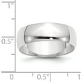 thumbnail image 3 of 10K White Gold 10Kw 7mm Ltw Half Round Band Size 10.5 Made In United States 1whrl070-10.5, 3 of 5
