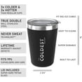 thumbnail image 3 of COLDEST Insulated Tumbler Cup with Sliding Lid - Reusable Stainless Steel Water Bottle Iced Coffee Travel Mug - 12 oz, 3 of 7