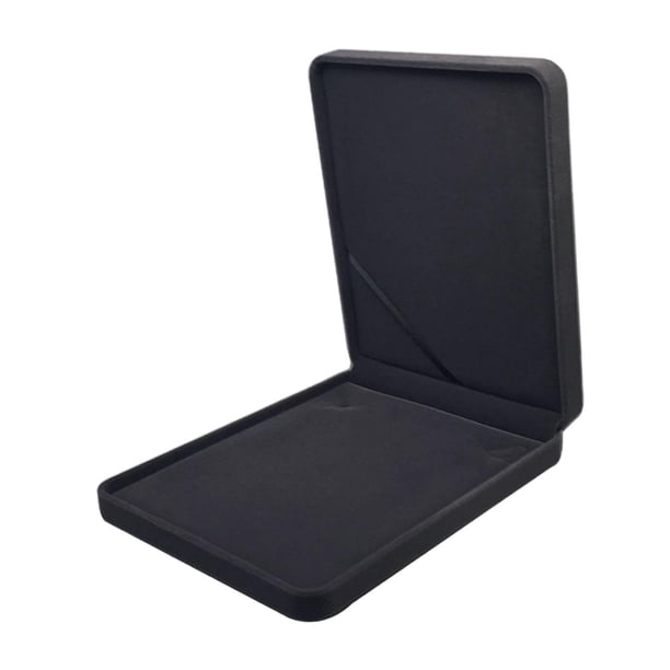Caja de almacenamiento de collares Strade Fareast Limited joyería terciopelo gris 24 cm x 19 cm x 3,8 cm