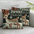 thumbnail image 3 of Qinduosi Vintage Christmas Pillow Covers Set of Christmas Pillows Decorative Pillows Snowman Christmas Decorations Winter Holiday Decor for, 3 of 5