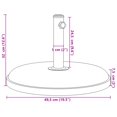 thumbnail image 2 of vidaXL Parasol Base Black Plastic and concrete base, iron tube Universal, 2 of 8