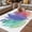 Purple Teal Red, variant on Purple Leaves Outdoor Rug for Patio/Deck/Porch, Non-Slip Large Area Rug 5 x 7 Ft, Spring Summer Botanical Farmhouse Modern Art Indoor Outdoor Rugs Washable Area Rugs, Camping Rug Carpet Runner