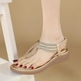 thumbnail image 6 of Beige Women'S Fashion Footwear, Bohemian Fish Mouth Sandals, 6 of 9