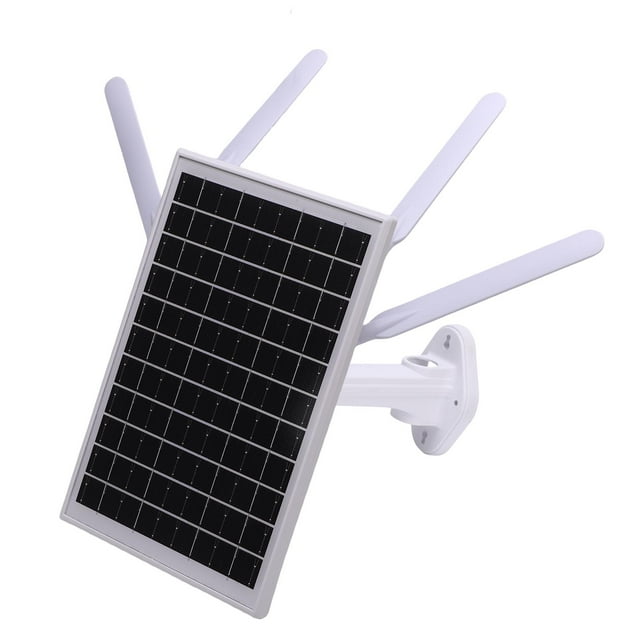 Solar Powered 4G LTE Modem Router, 12W 300Mbps Solar WiFi 6 Extender with SIM Card Slot, 18000 MAh Battery 150M Long Range IP66 Rain Proof for Camping, RV Outdoor