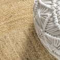 thumbnail image 3 of JONATHAN Y ANSA 6' Round Area Rug, Harmony Boho Jute Circle - Natural, RNF110A-6R, 3 of 5