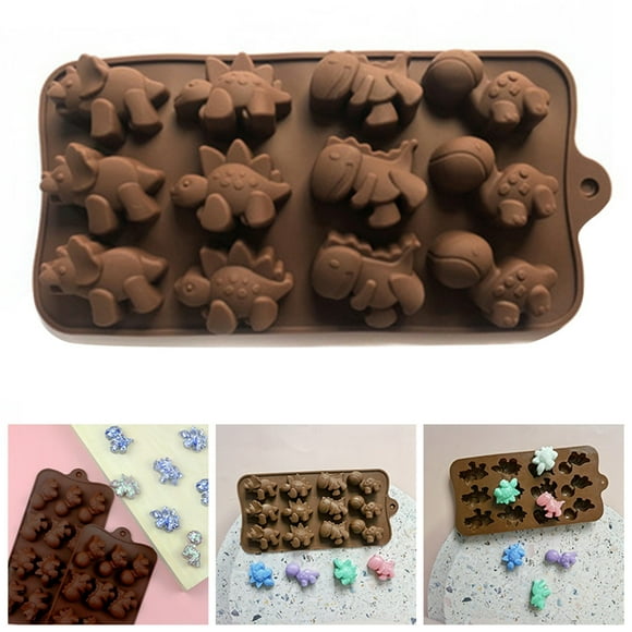 Binwennn Dinosaur Mould Various Dinosaur Shaped For DIY Baking Cake Chocolate For Child Themed Cake Pan Aluminum Tinfoil Baking Pans 9x13 Pans for Food Cake Sticks Candy compatible with Machine Candy