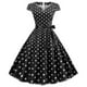 thumbnail image 1 of Women Polka Dot Hepburn Retro 50s 60s Rockabilly Evening Party Swing Midi Dress, 1 of 3