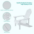 thumbnail image 6 of ACEGOSES 2 Peaks Outdoor HIPS Adirondack Chairs Weather Resistant for Patio Garden, Backyard, Patio and Indoors,White, 6 of 9