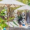 thumbnail image 4 of Dserhfy 3D Round Wind Spinner Bird Scare Decoration Outdoor Garden Yard Farm Hanging Reflective Metal Wind Chime Bird Deterrent Device Ornament, 4 of 7