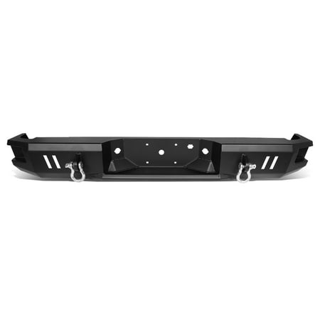 For 2009 to 2014 Ford F150 Black Heavy Duty Steel Corner Step Rear Bumper w/Dual D-Rings 10 11 12 13