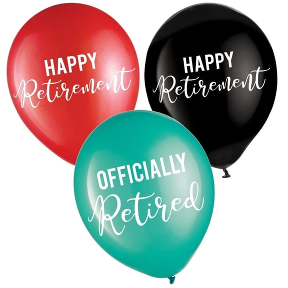 Officially Retired 12-inch Latex Balloons 15 Per Pack