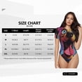 thumbnail image 2 of KLL Women 's Crew Neck Bodysuit Jumpsuits Cartoon Big-Eyed Dog Print Short onesies Stretch T Shirts, 2 of 5