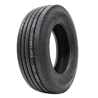 Kumho KRS03 245/70R19.5 Load G 14-Ply Steer Tire - Commercial, Black Sidewall (New)