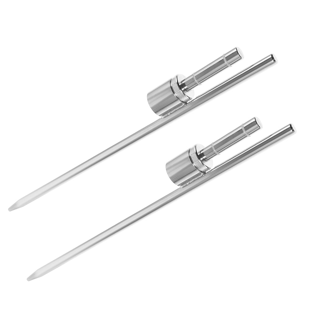 Raindrops 2-Pack Heavy Duty Stainless Steel Ground Stakes for Flagpoles, Flag Base Rods, Strong Flagpole Ground Spikes