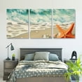thumbnail image 5 of Shadudu Starfish Shells Beach Canvas Wall Art Living Room Bedroom Home Office Decor Set of 3 12x16 Inches Unframed 12"x16"x3pcs, 5 of 6