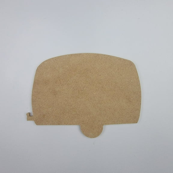 3" Camper, Unfinished MDF Art Shape by Wooden Craft Cutouts, 1-4 Thickness